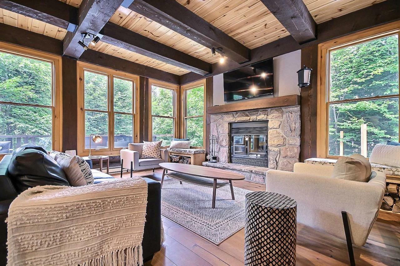Chic Log Chalet With Hot Tub - Mont-Tremblant North Side By Reserver.Ca Lac-Superieur Esterno foto